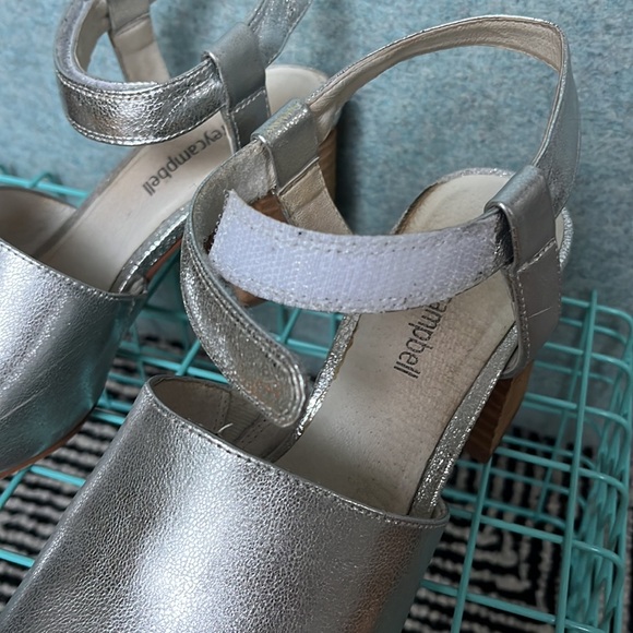 Jeffrey Campbell Silver Block Heel Sandals - Picture 5 of 7